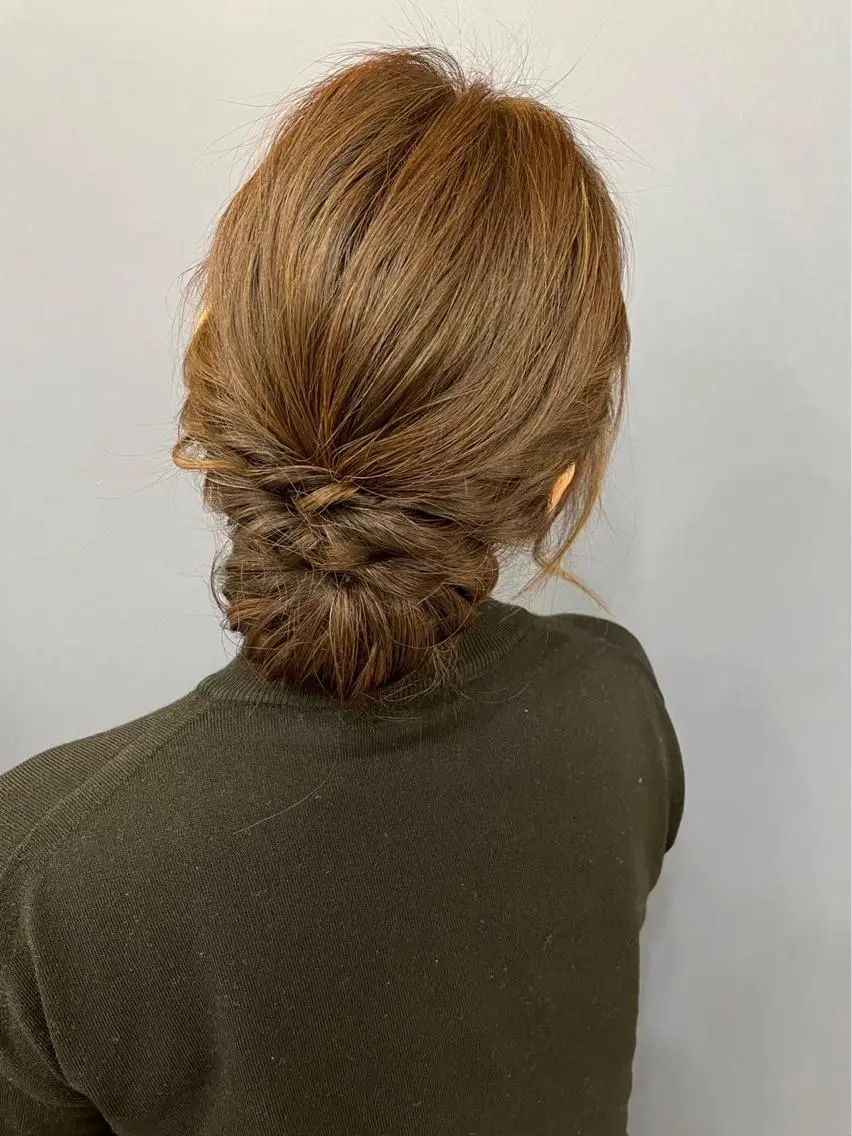 セミロング ヘアアレンジ ヘアセット OGAWA HIROKIのヘアスタイル