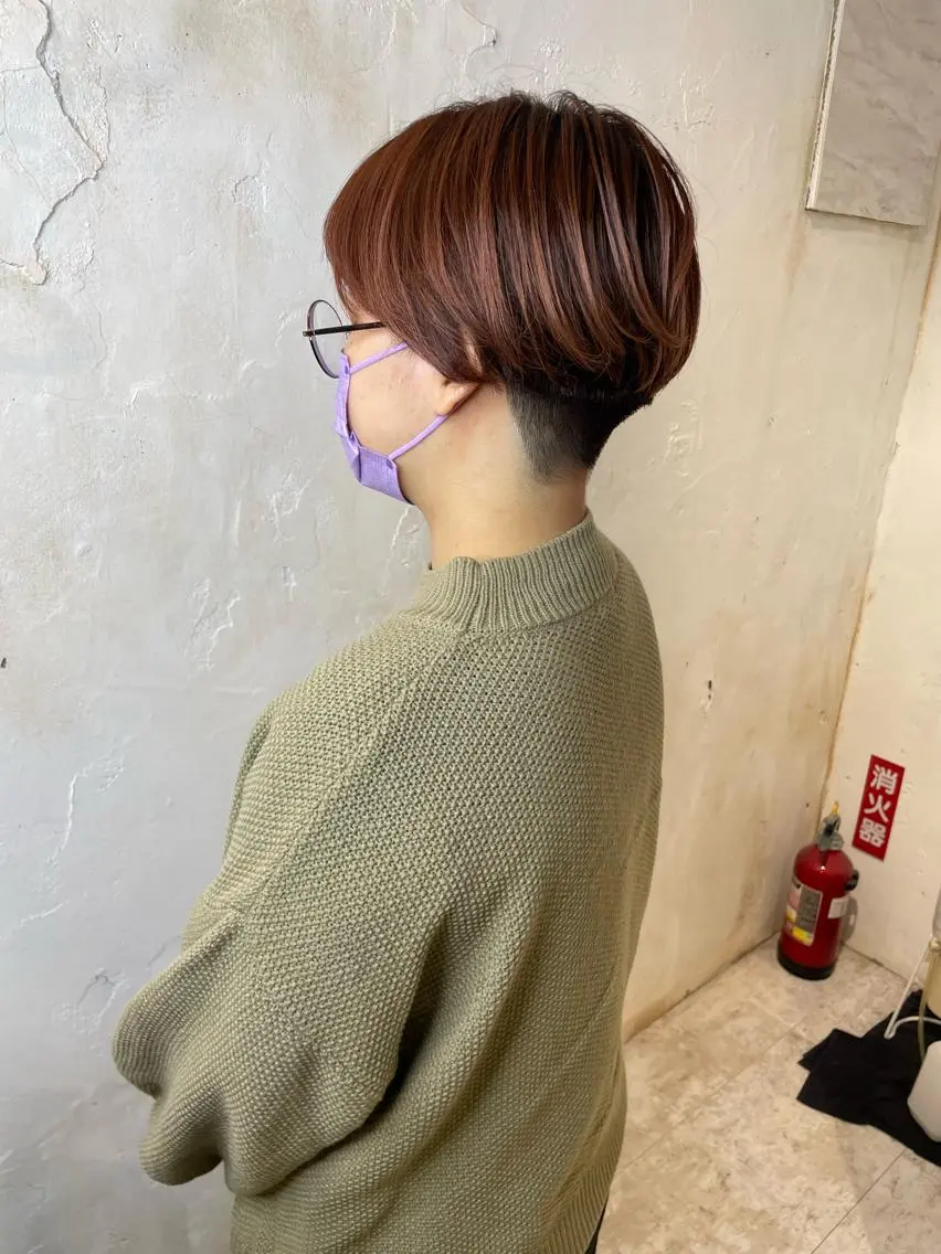 ショート ハンサムショート ショートヘア カット 縮毛矯正 トリートメント マネージャー 山城洸希のヘアスタイル
