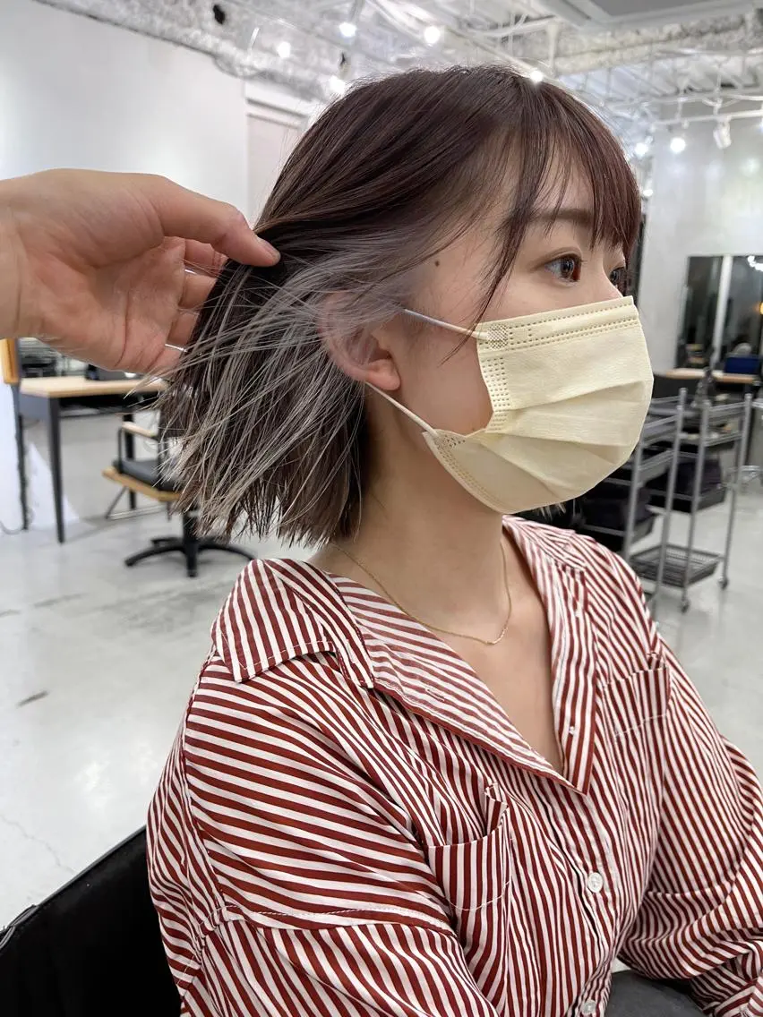 カラー ベージュカラー ブリーチ ホワイトベージュ カット ヘアカラー トリートメント ブリーチダブルカラー 【koide】のヘアスタイル