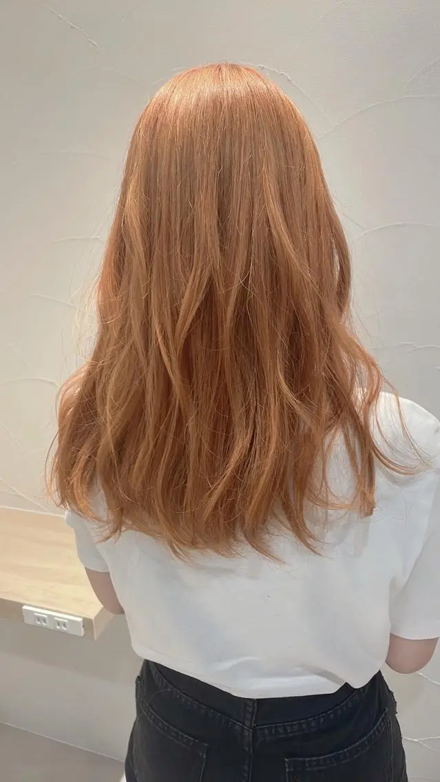 ロング カラー オレンジ カット ヘアカラー Hitotose代表 中島和樹のヘアスタイル