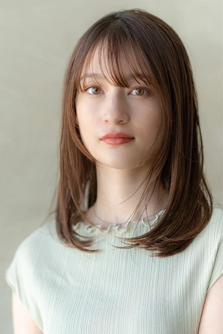 ミディアム カラー カット ヘアカラー トリートメント 🉐レイヤー/塩見 弘樹🉐渋谷のヘアスタイル