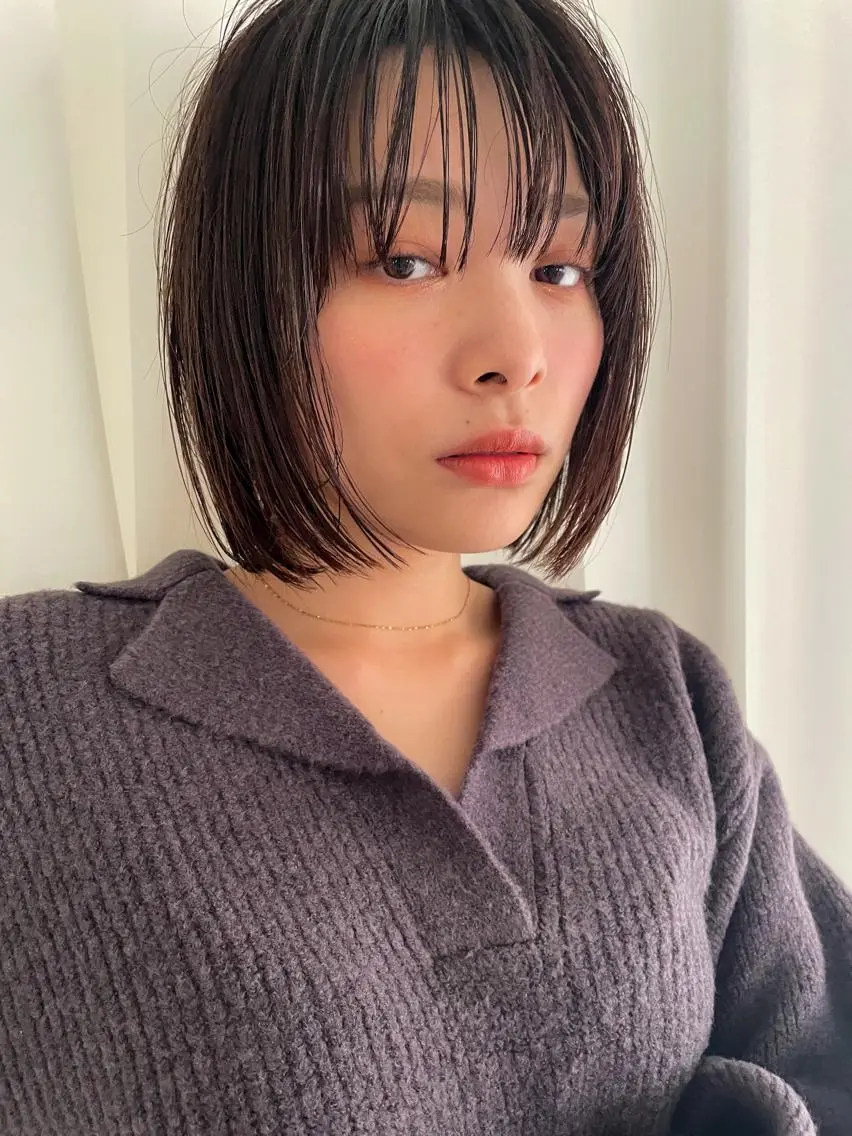 ショート カラー パーマ ヘアアレンジ ヘアカラー 縮毛矯正 トリートメント くびれレイヤー/艶 カラー　MADOKAのヘアスタイル