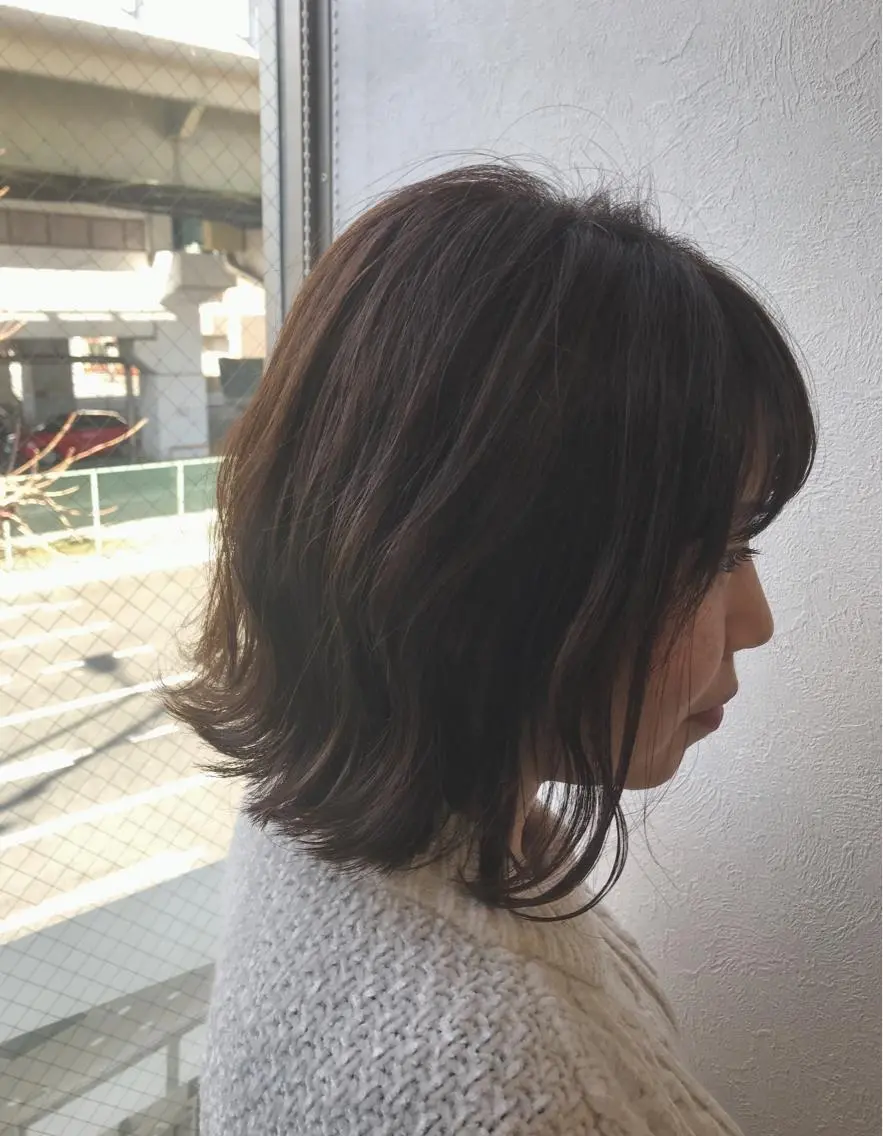 ミディアム カラー ブルーカラー ブルージュ 柴田 祐輔のヘアスタイル