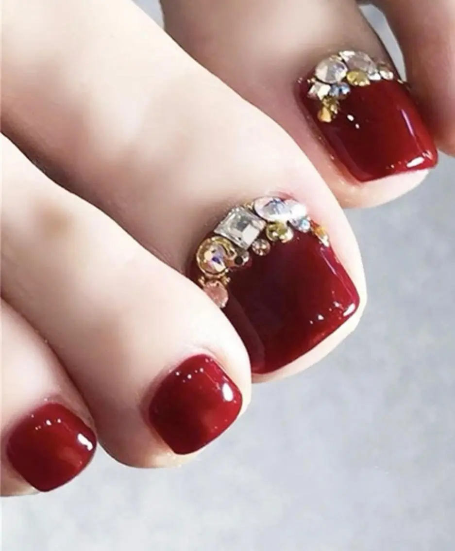 ネイル フットネイル ジェルネイル ワンカラーネイル パラジェル フットネイル PURE NAILのネイルデザイン
