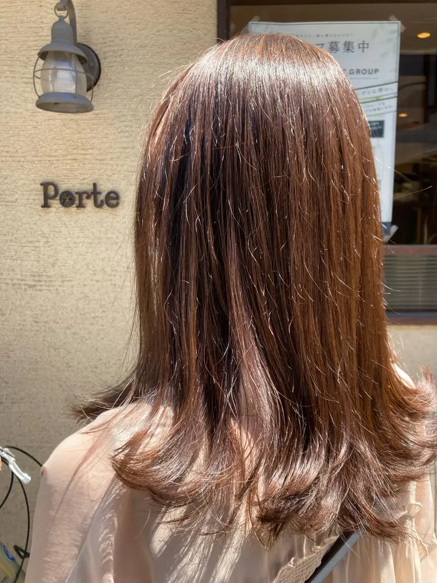 セミロング カラー ベージュカラー 外ハネヘア ヘアカラー トリートメント ヘッドスパ 疋田(ひきた)真由 🐶東京/都立大学のヘアスタイル