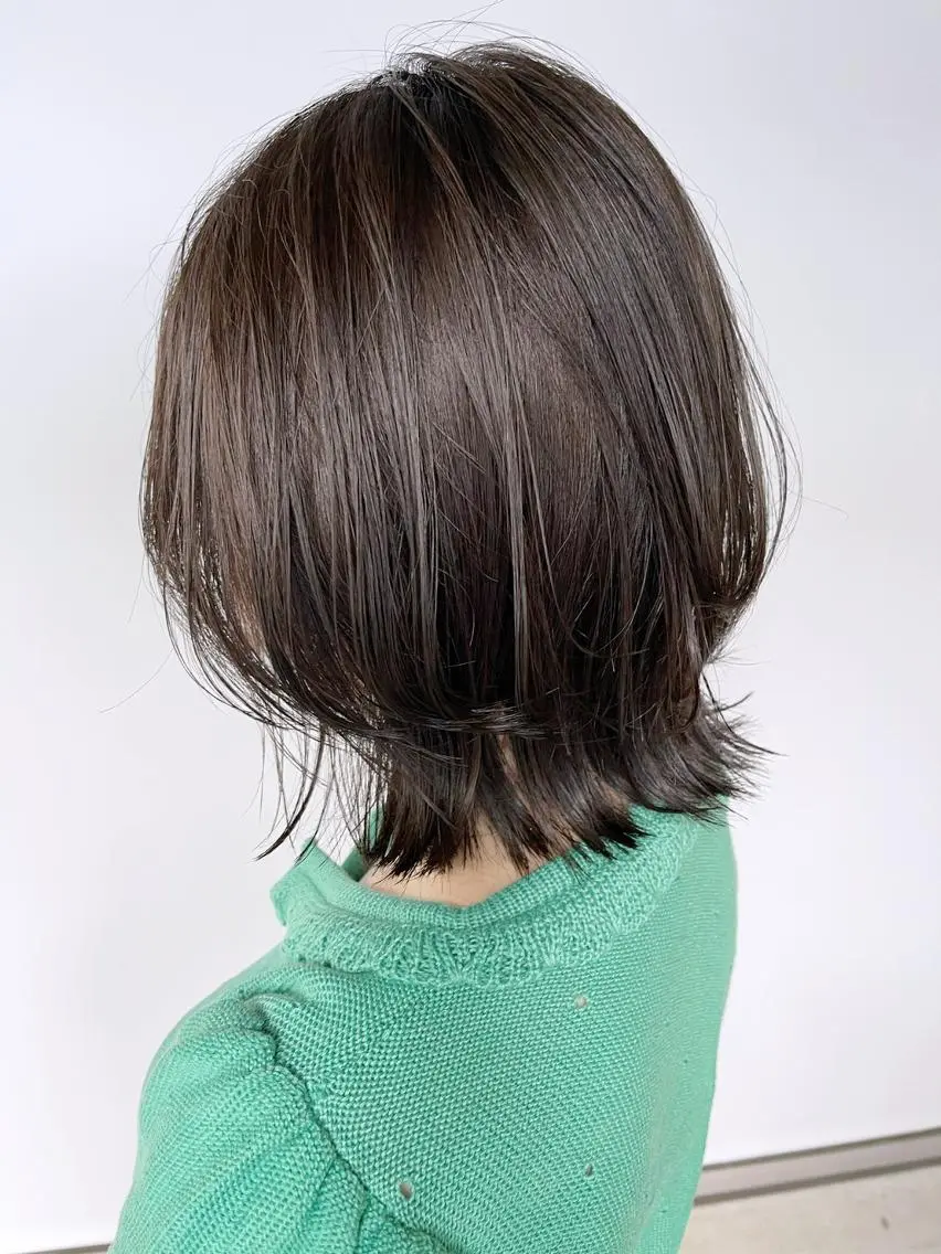 ミディアム カラー ヘアアレンジ パーマ くびれヘア ITbyALBUM 中野店のヘアスタイル