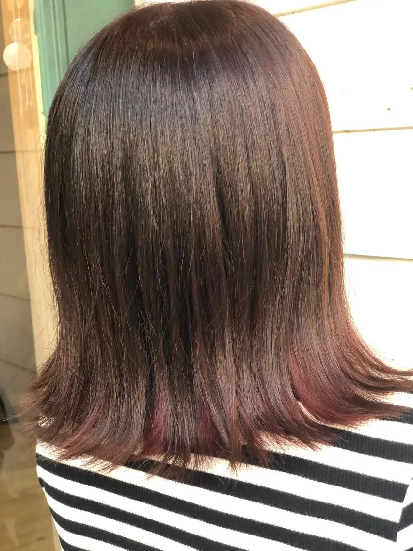 ミディアム ヘアカラー 縮毛矯正の達人 ☆ 松本のヘアスタイル