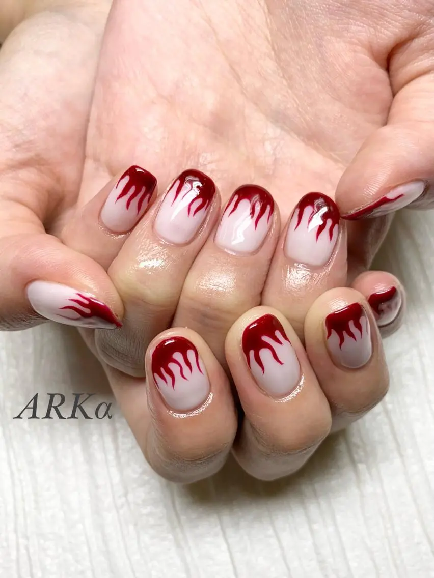 ショート ネイル ハンドネイル Nailsalon ARKαのネイルデザイン