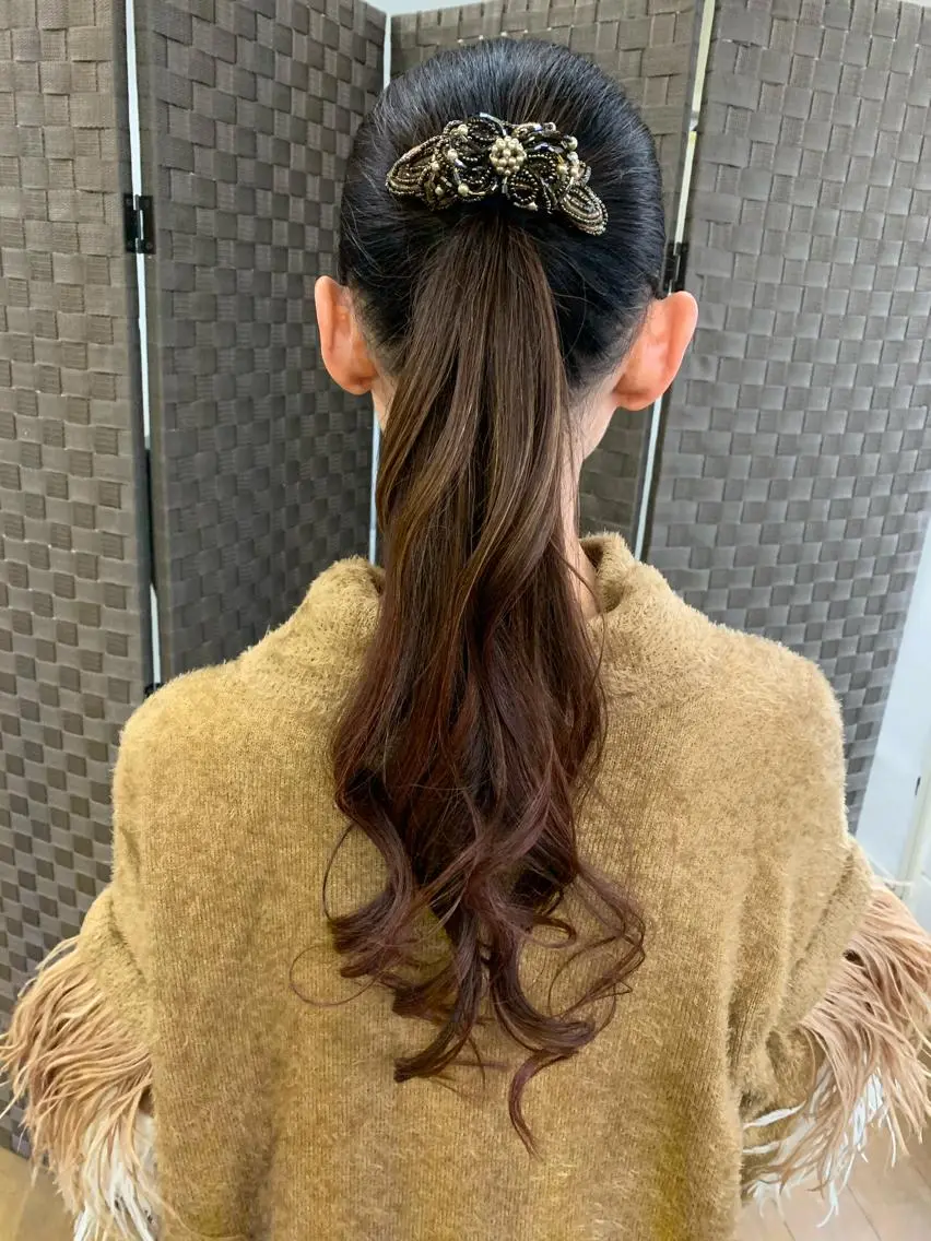 ロング カラー パーマ R ri R takagiのヘアスタイル