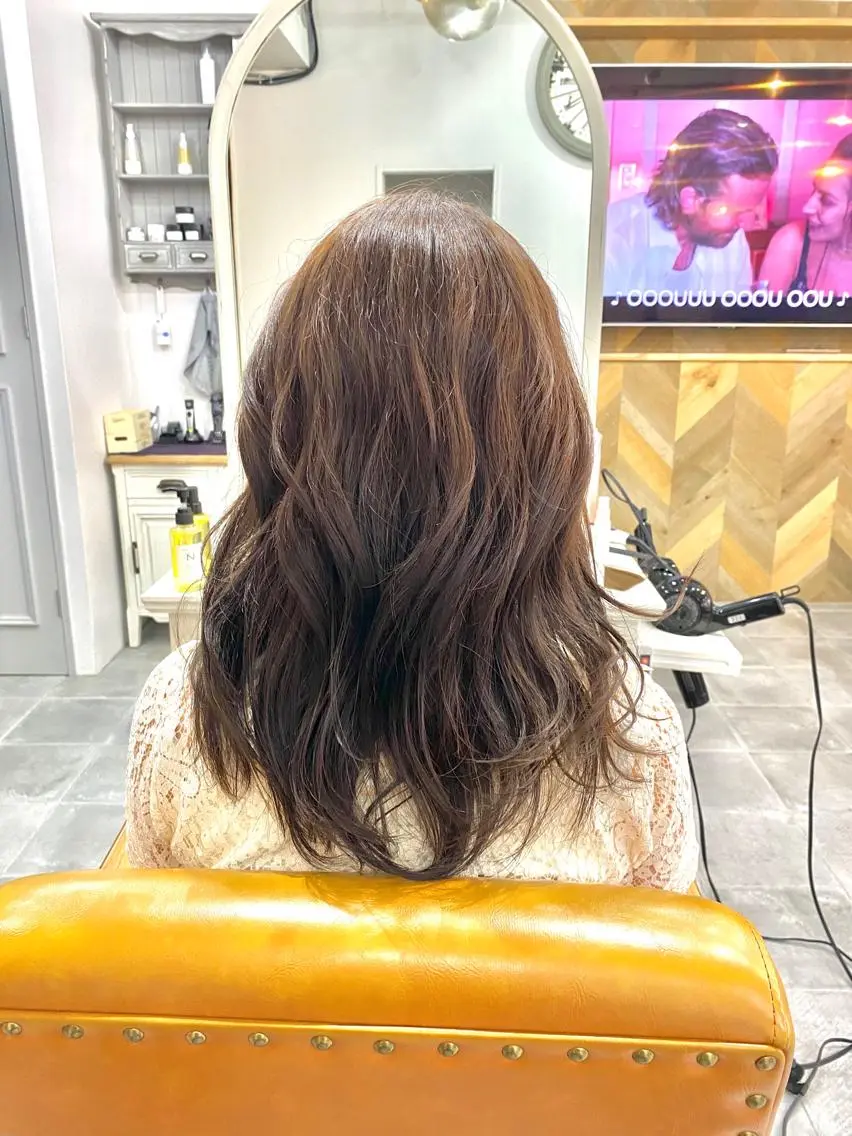 セミロング カラー カット ヘアカラー SHIAN立川　及川 17時〜限定のヘアスタイル