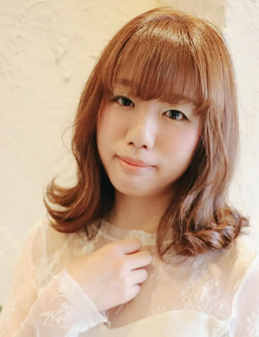 ミディアム カラー パーマ 徳永 博志のヘアスタイル