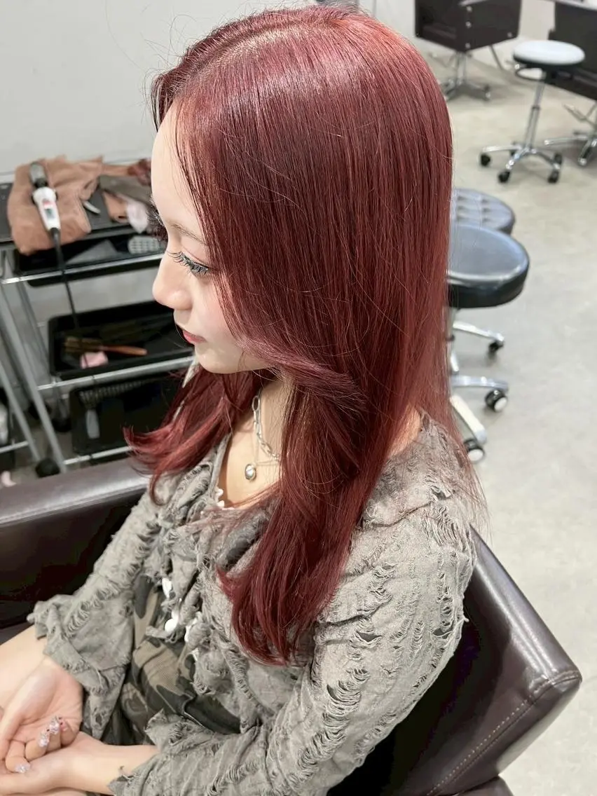 セミロング カラー ブリーチ ダブルカラー ヘアカラー トリートメント ✨【公式】 juhl.横浜✨のヘアスタイル