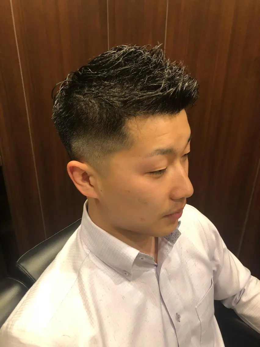 ショート パーマ メンズ 木村 りきのヘアスタイル