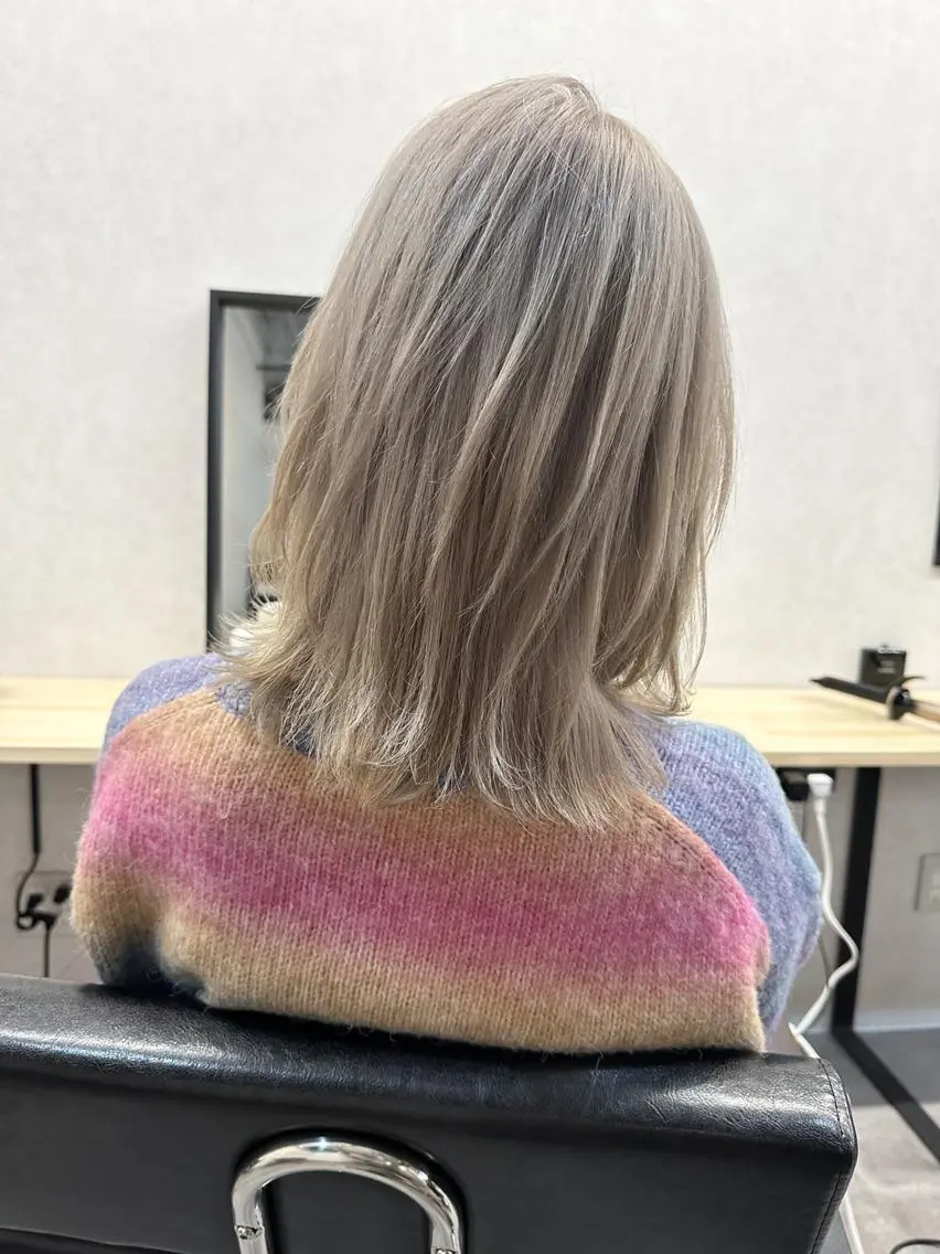 ミディアム パーマ カラー ヘアアレンジ 💎lino _by _ACNE💎 🧸のヘアスタイル