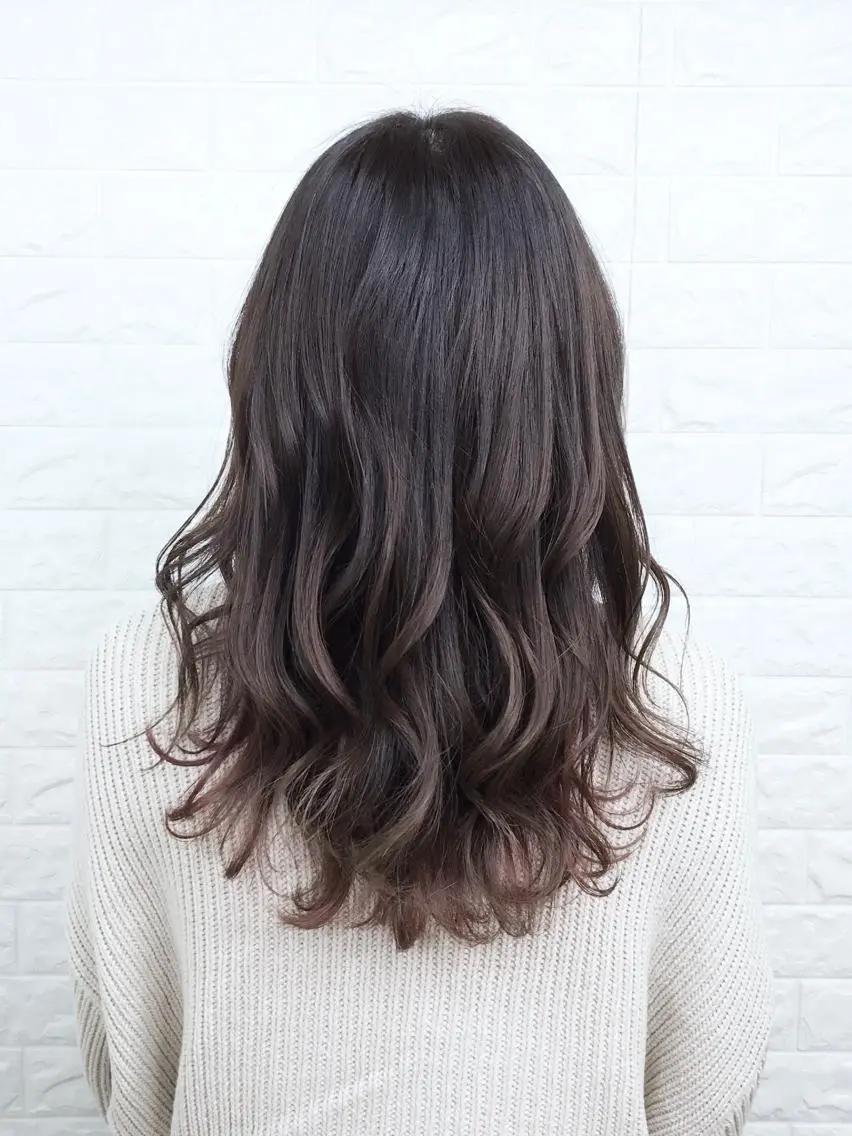 セミロング カラー 髪質改善縮毛矯正 美容師✂️山崎竜二のヘアスタイル