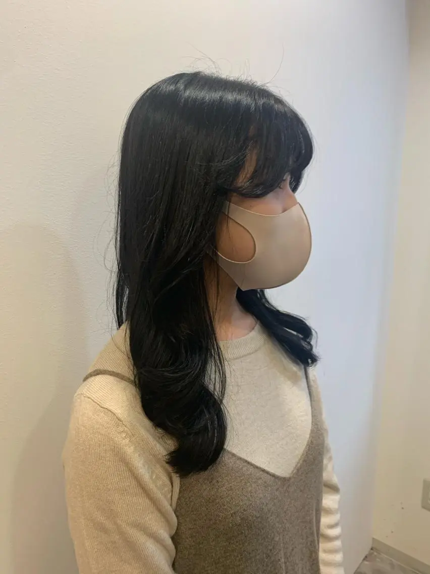 ロング カラー ブラウンカラー ダークブラウン ヨシンモリ 韓国風ヘア レイヤーカット 韓国🇰🇷髪質改善 Chisaki치사키のヘアスタイル
