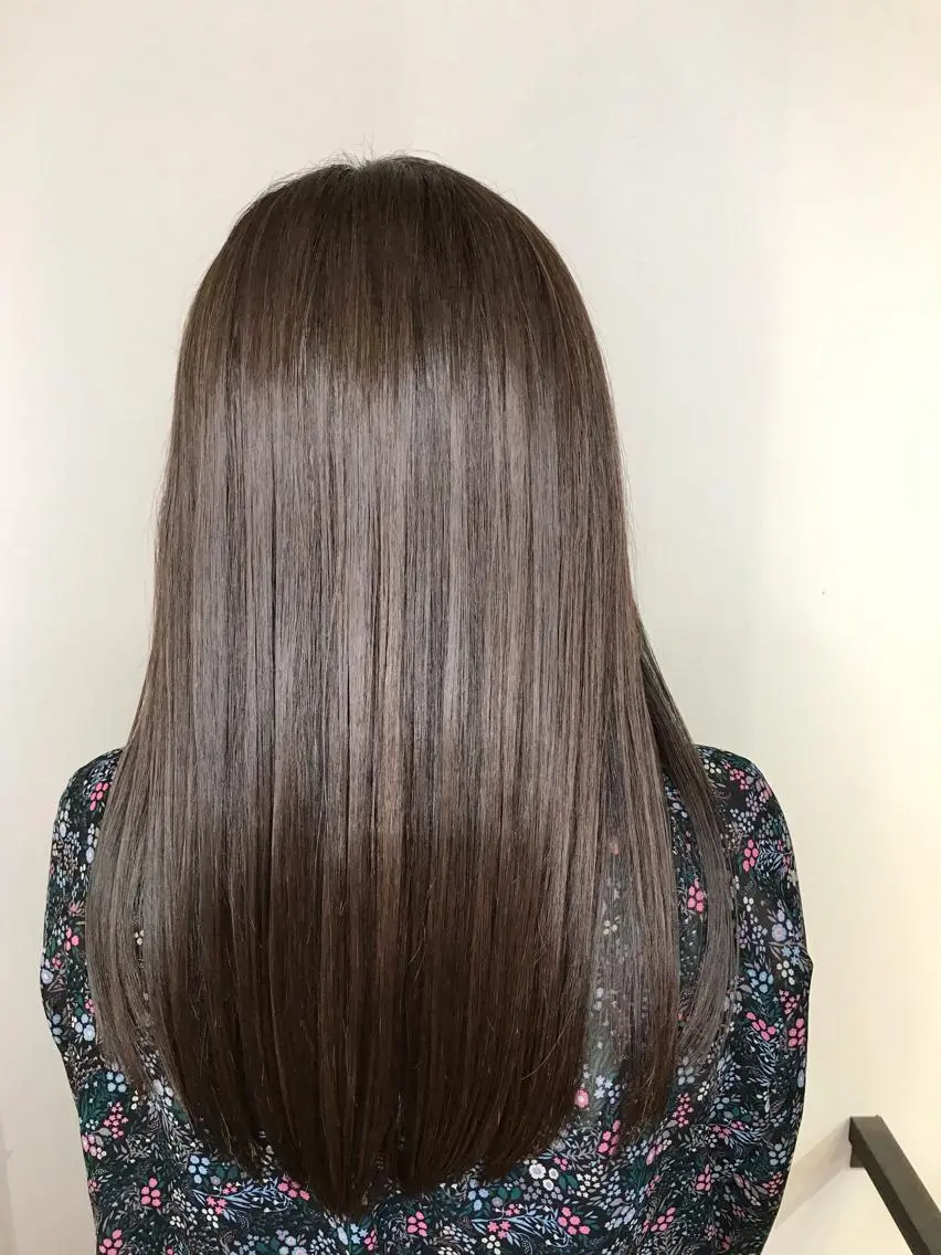 セミロング カラー パーマ ヘアアレンジ セミロングパーマ ブリーチ ケアブリーチ ダブルカラー イルミナカラー 上西 高志のヘアスタイル