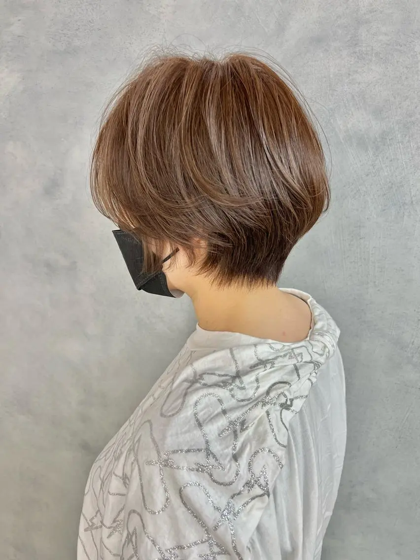 ショート ハイライト 嶋田 久純のヘアスタイル