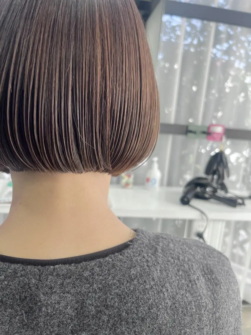 ショート カラー ベージュカラー ブラウンカラー ブラウンベージュ ボブ カット ヘッドスパ トレンドパーマ/ ボブ🌰くりーわのヘアスタイル