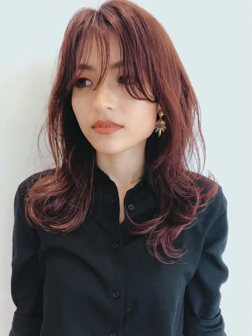ミディアム カラー パーマ ヘアアレンジ メンズ キッズ ネイル マツエク・マツパ EnBlesS西宮 マンツーマン神道有基のヘアスタイル
