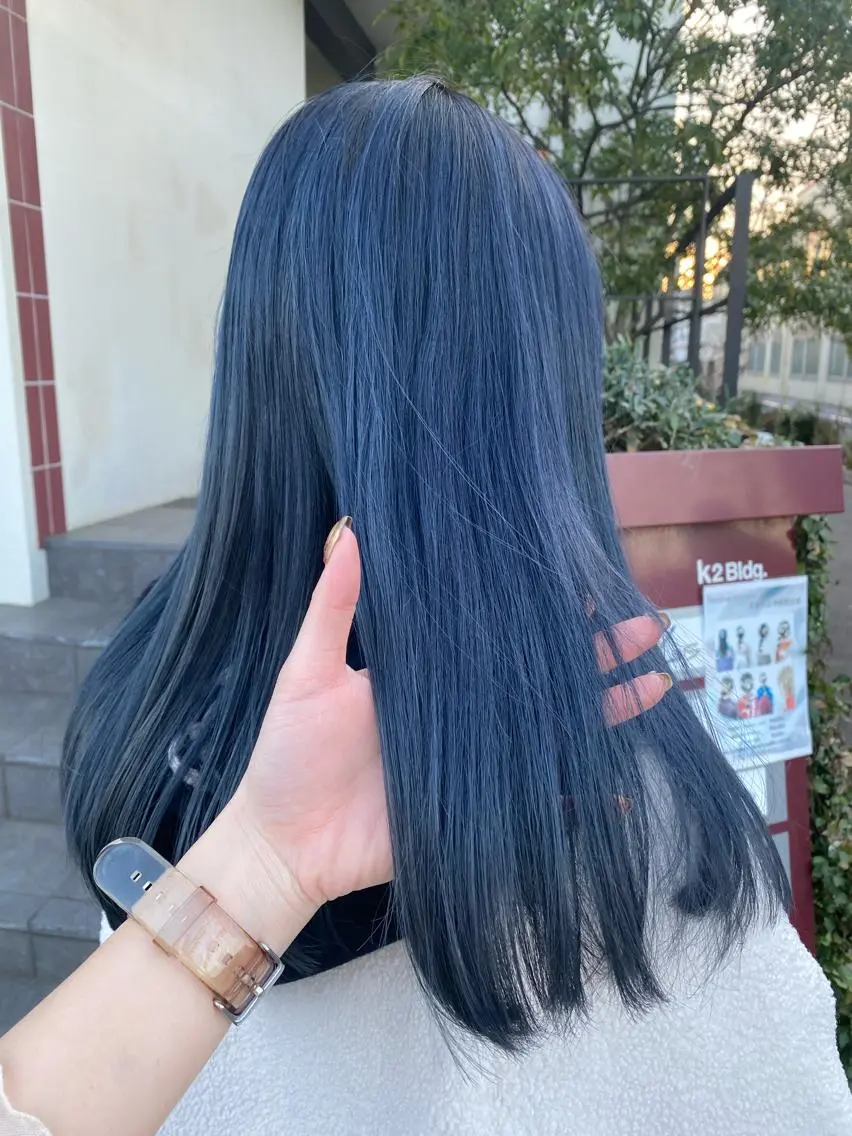 ロング カラー 黒髪 ブルーカラー ブルーブラック ヘアカラー トリートメント 袴着付け予約受付中/ 渡辺奈緒のその他イメージ