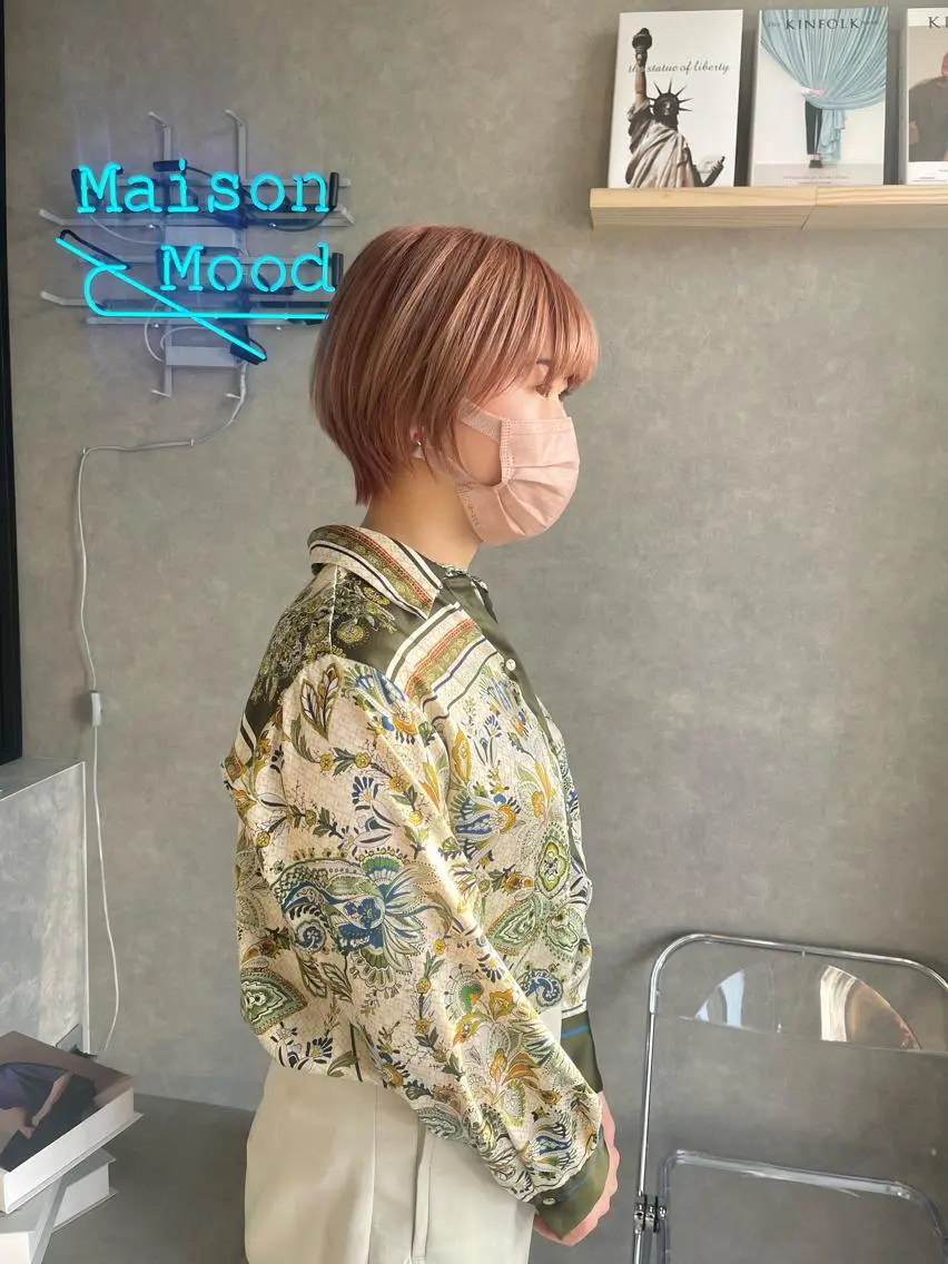 ショート カラー カット ヘアカラー トリートメント 一ノ瀬 暁のヘアスタイル