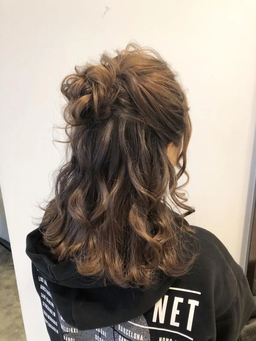 セミロング ヘアアレンジ ヘアセット専門店 Rのヘアスタイル