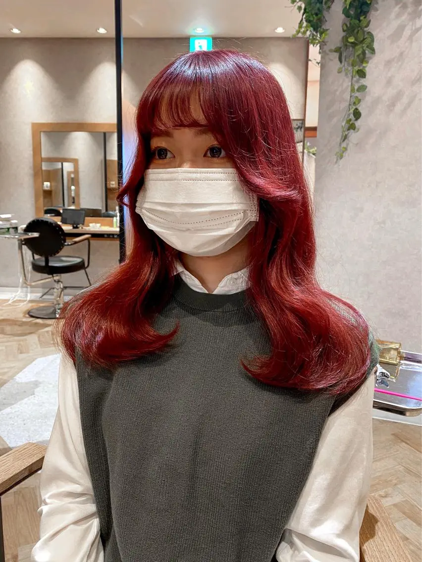 ロング ヘアカラー 大阪韓国ヘア 🦋RINKAのヘアスタイル