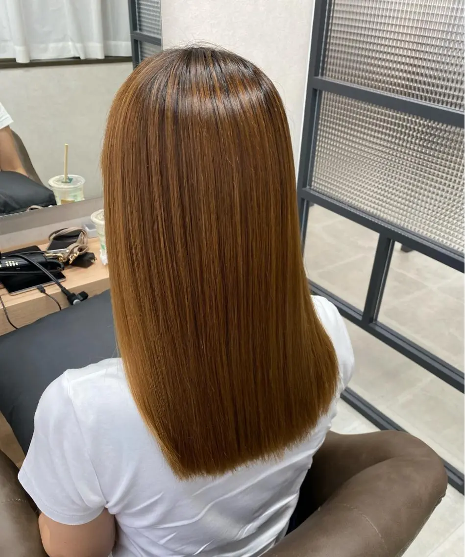セミロング 髪質改善 縮毛矯正 HARUKA🍒 toccaのヘアスタイル