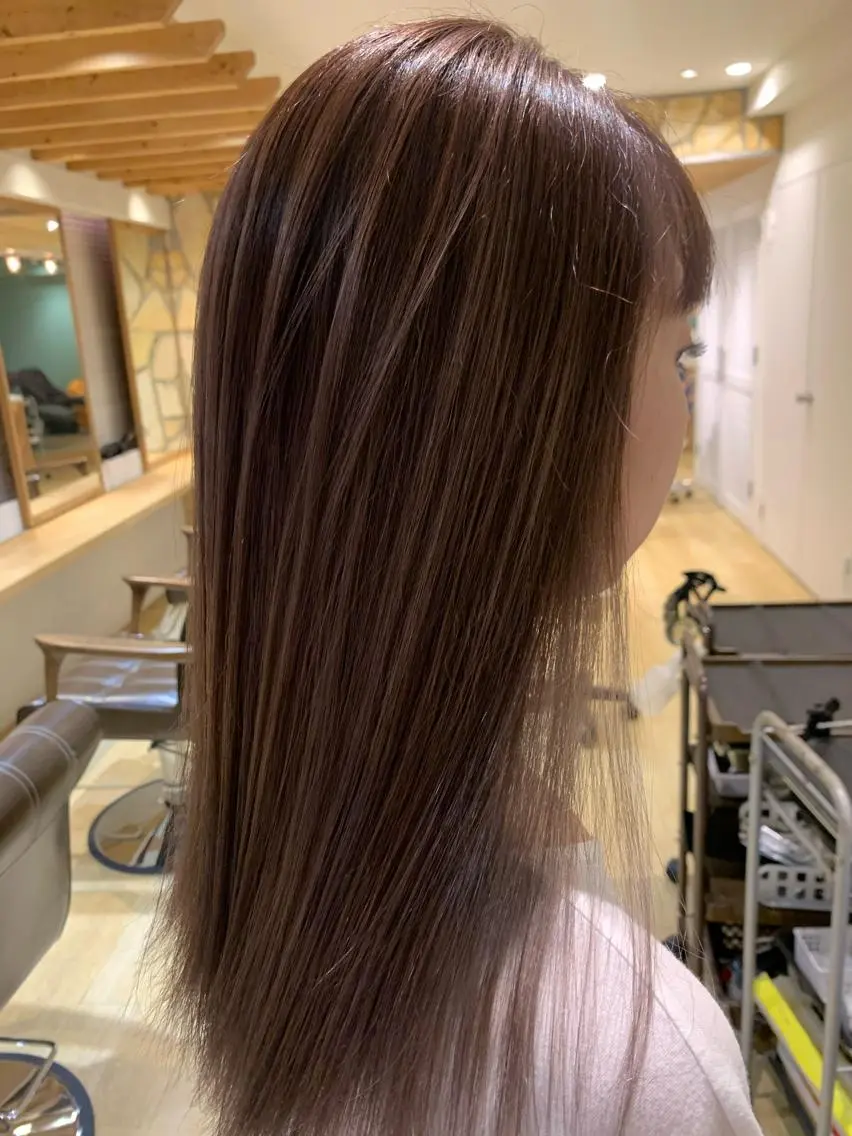 ロング ハイライト ヘアカラー トリートメント 渋谷ハイトーン/ デザインカラー阿部のヘアスタイル