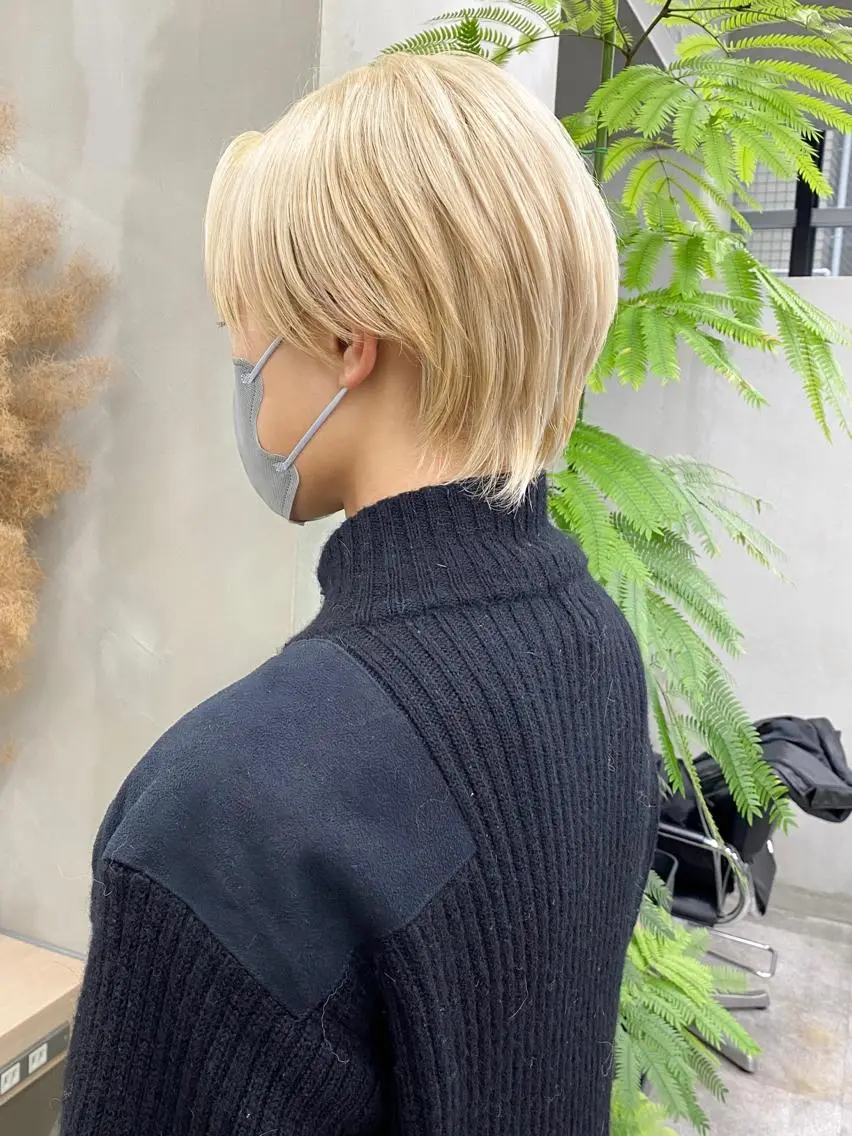 ショート カラー ヘアアレンジ メンズ ブロンド ヘアカラー トリートメント メンズ特化 🦋KANOKO🦋のヘアスタイル