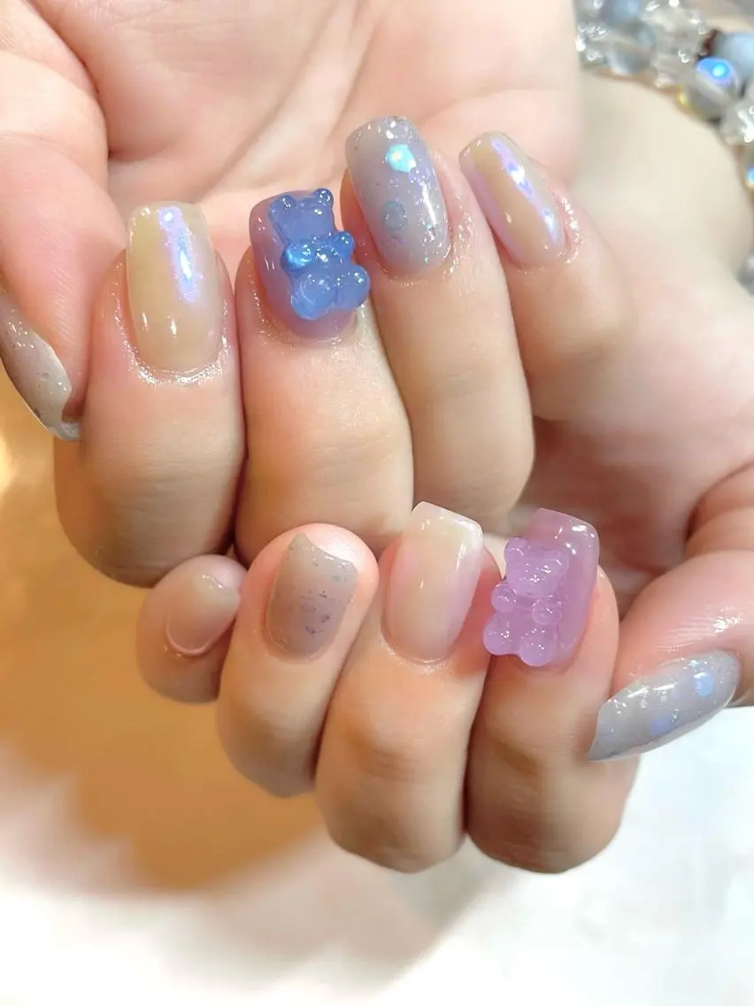 ネイル オーロラネイル 氷ネイル・うるうるネイル PRIMO<マツパ> 原宿/明治神宮前のマツエク・マツパデザイン