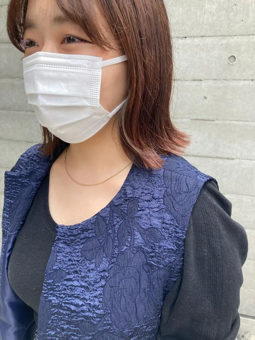 ミディアム カット ヘアカラー トリートメント ✨色持ちの良い艶 カラー✨蟹江真世のヘアスタイル