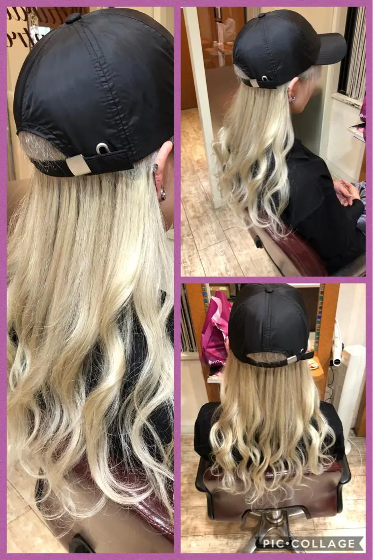 ロング カラー ブロンド ボブ エクステ 100%髪質改善特化 TRUNSのヘアスタイル
