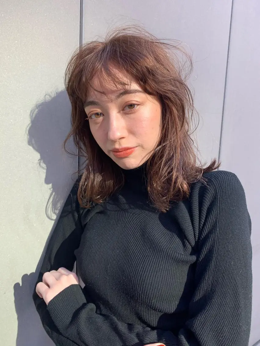ミディアム カラー レイヤーカット 柔らかいカラー🎀 rinaのヘアスタイル