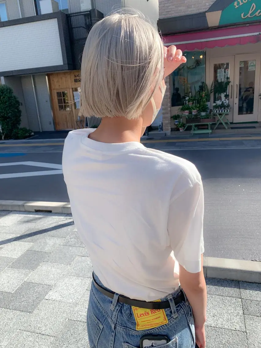 ショート カラー ブリーチ ケアブリーチ ハイライトカラー ハイトーンカラー ハイライト topstylist fukudaのその他イメージ