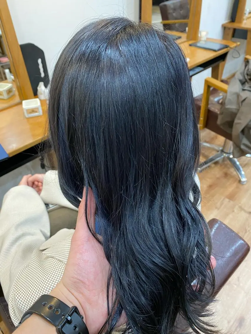 セミロング カラー 髪質改善&縮毛矯正 カット/soyaのヘアスタイル