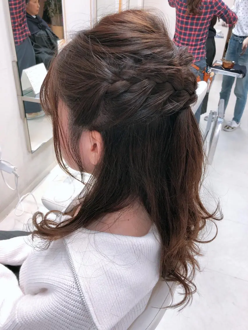 ミディアム ヘアアレンジ トリートメント 阿部 美咲のヘアスタイル