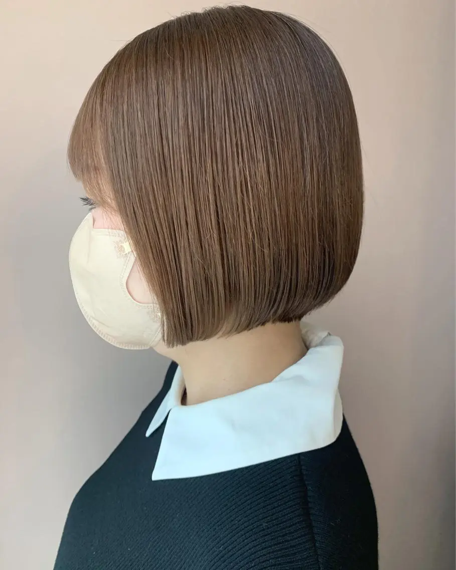 ショート カラー ボブ hubhair レイヤー/透明感のヘアスタイル