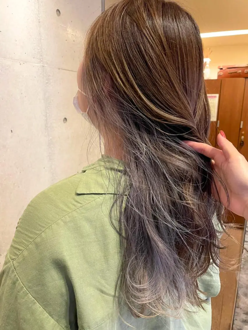 ロング カット ヘアカラー トリートメント 柄澤 菜南子のヘアスタイル