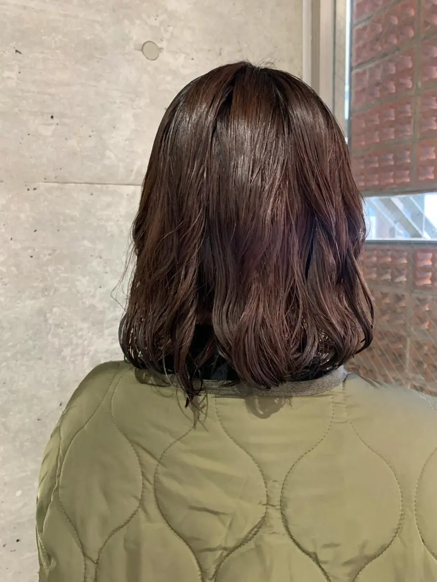 ミディアム パーマ ボブパーマコテ巻き風 パーマNo1深江秀平のヘアスタイル