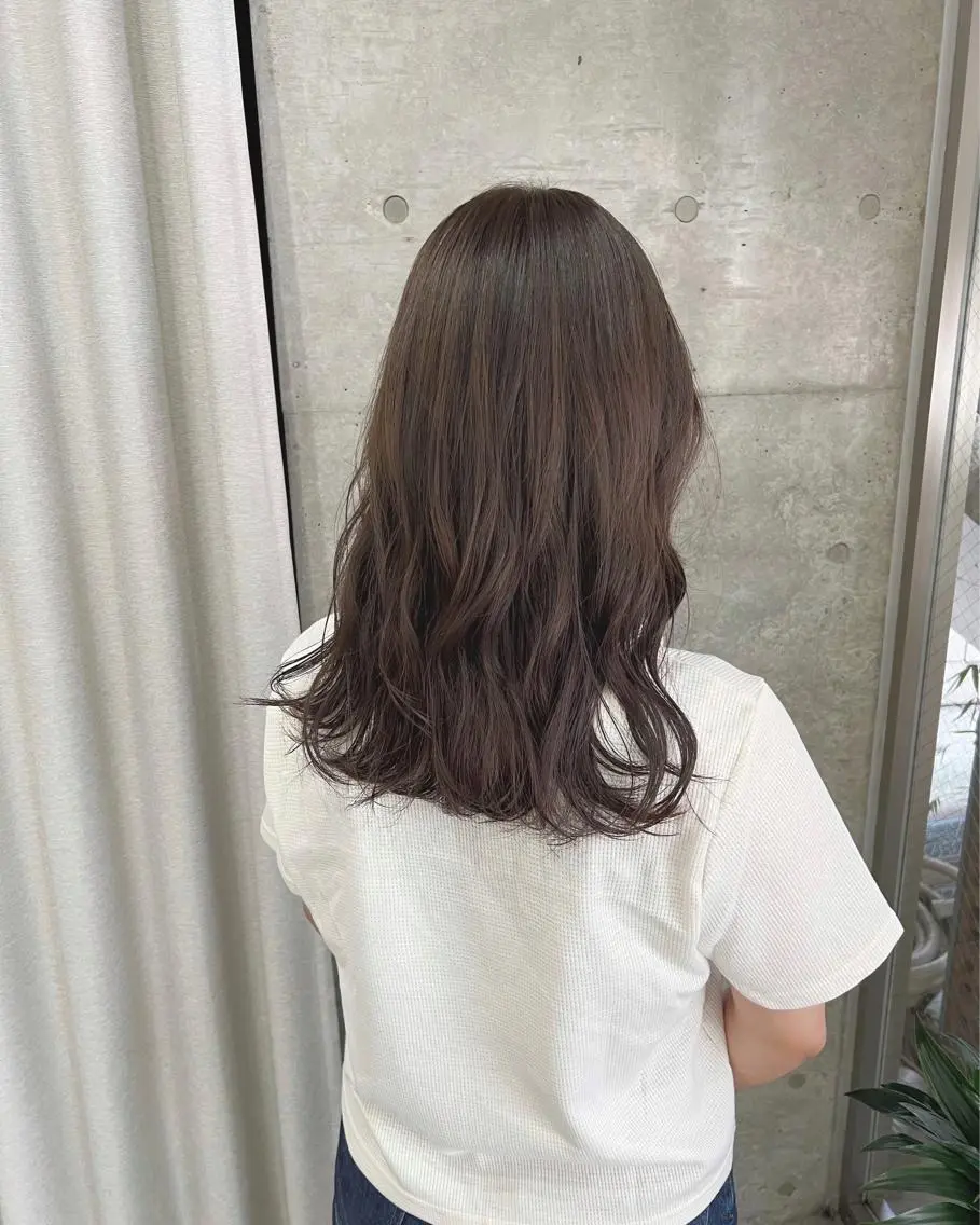 ミディアム パーマ カット パーマ トリートメント ボブパーマコテ巻き風 パーマNo1深江秀平のヘアスタイル