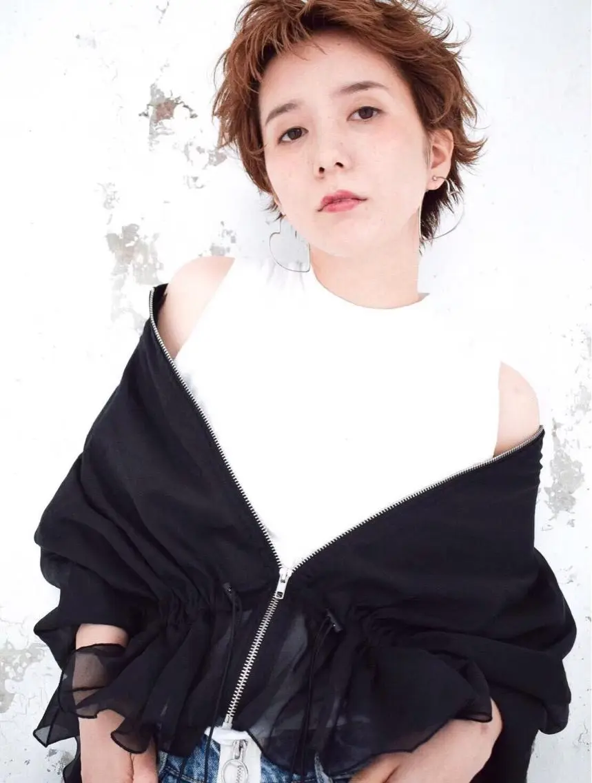 ショート カラー パーマ ヘアアレンジ メンズ キッズ ネイル マツエク・マツパ ヘアカラー トリートメント EnBlesS西宮 マンツーマン神道有基のヘアスタイル