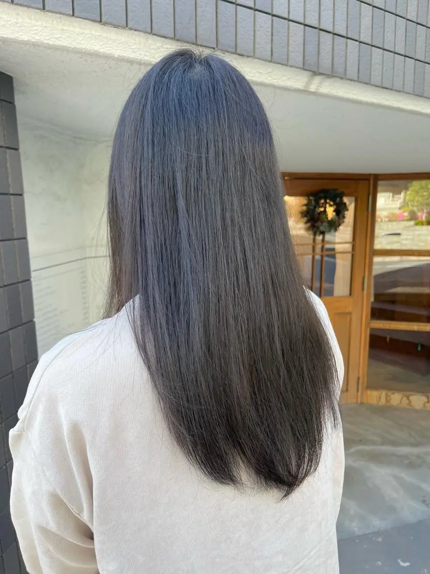 セミロング カラー ベージュカラー オリーブベージュ ヘアカラー 透明感カラー/ ブリーチ無し/RYOのヘアスタイル