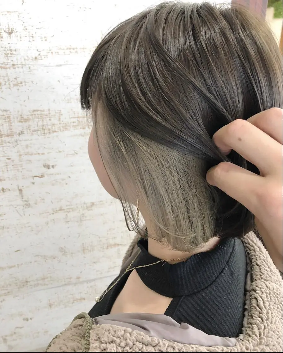 ショート カラー ベージュカラー ブリーチ デザインカラー ケアブリーチ /髪質 改善/古橋圭史郎のヘアスタイル