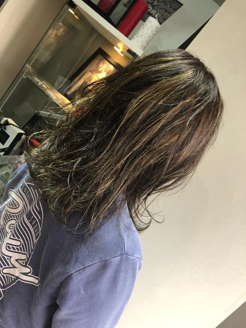 ミディアム カラー ベージュカラー ハイライトカラー ハイライト ハイライト/髪質改善 ans/黒木 和大のヘアスタイル