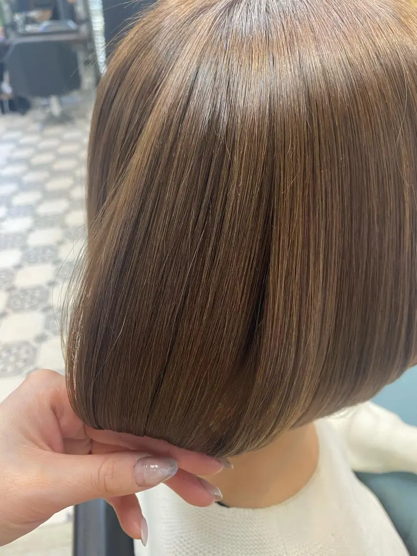 ショート カラー ベージュカラー 学生 トリートメント カット ヘアカラー トリートメント 韓国ヘア☁️ mitsukiのヘアスタイル