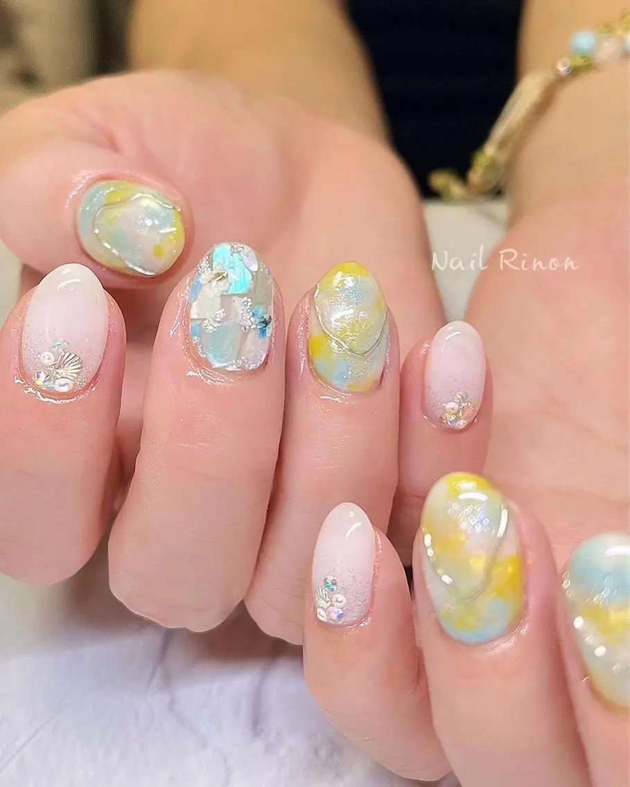 ネイル 夏ネイル ハンドネイル Nail Rinonのネイルデザイン