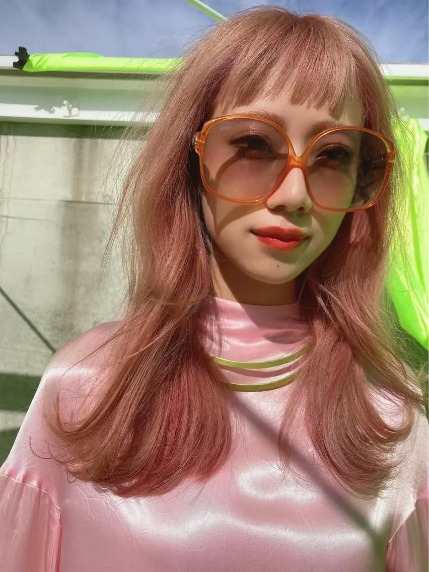 ロング カラー アイブロウ バレイヤージュ ブリーチ ケアブリーチ 透明感カラー デザインカラー 🔆韓国 norika🔆のヘアスタイル
