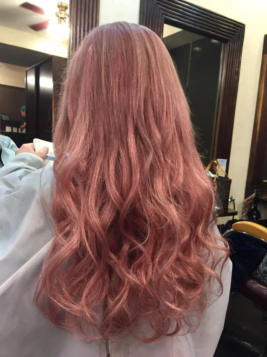 ショート ミディアム セミロング ロング カラー 編み込みエクステ ベージュカラー ダブルカラー ピンクカラー ピンクベージュ ミニモお気に入り数 No.1宍戸雄弥のヘアスタイル
